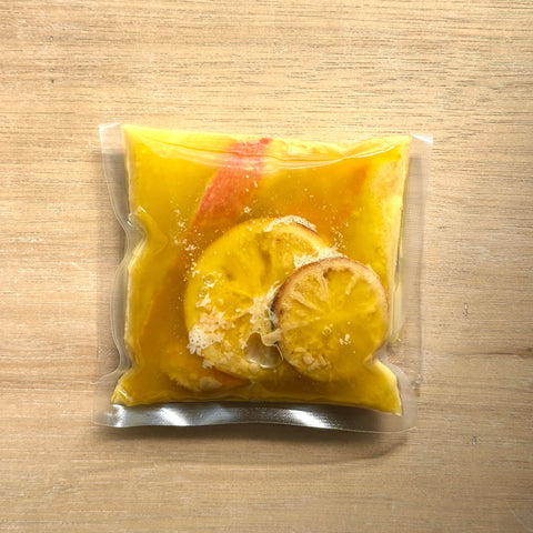 Aglio olio con Alfoncino e limone Meyer 湘南金目鯛とメイヤーレモンのアーリオオーリオ